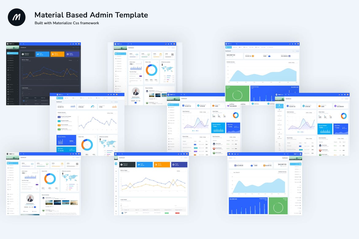 MatPress – قالب مدیریت Materialize