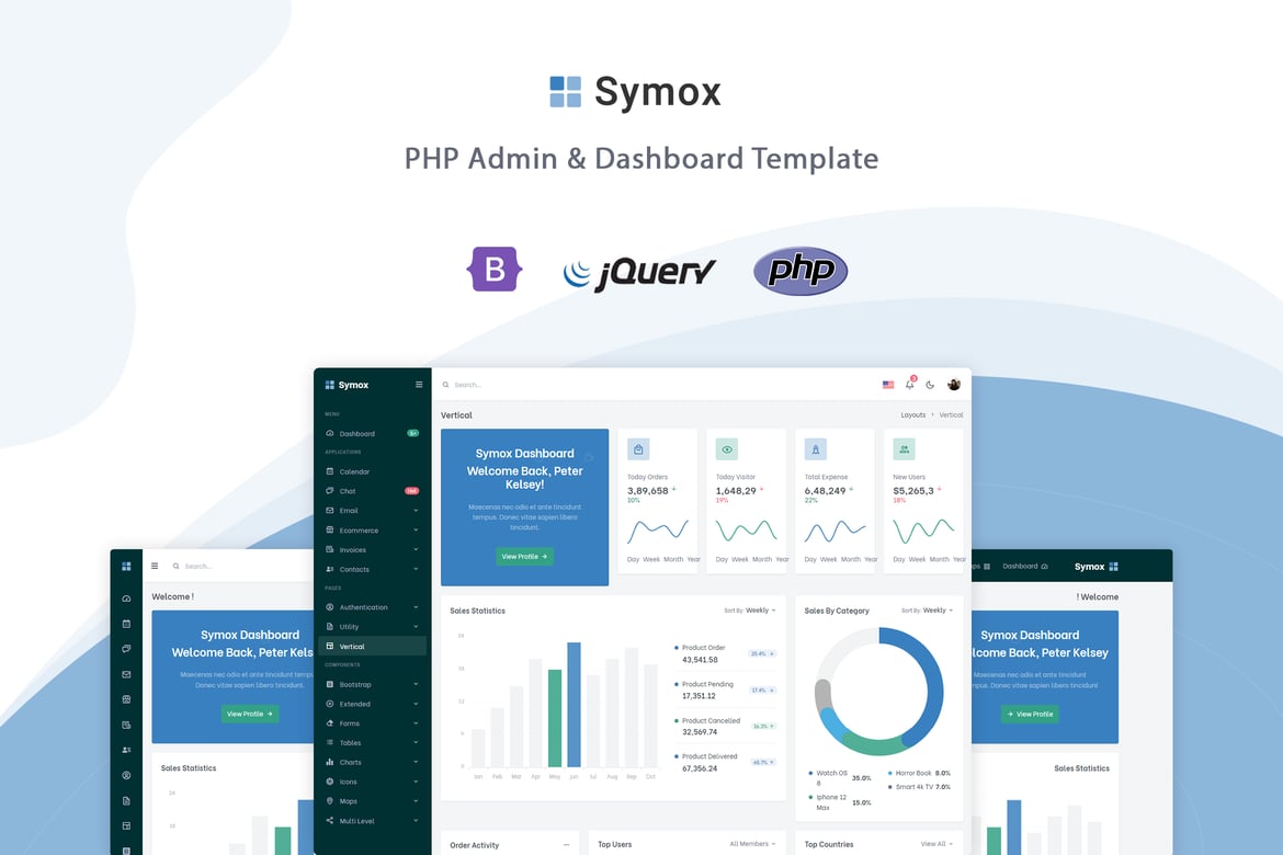 Symox – تمپلیت مدیریت و داشبورد PHP