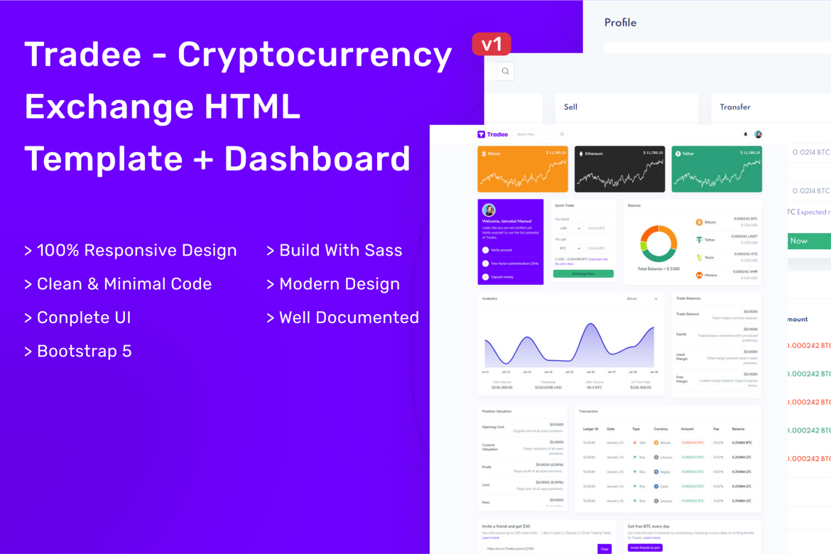 تجارت – قالب صرافی ارز دیجیتال